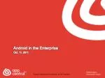 Android in the Enterprise - slide 1