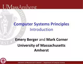 Computer Systems Principles Introduction