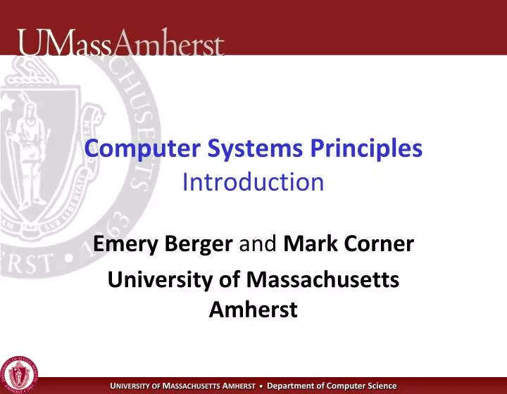 computer systems principles introduction