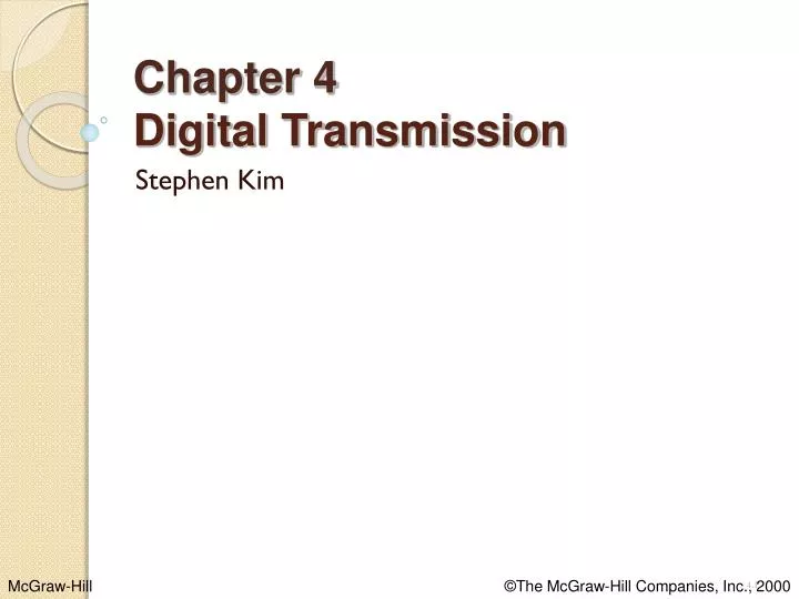 chapter 4 digital transmission