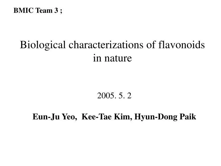 biological characterizations of flavonoids in nature