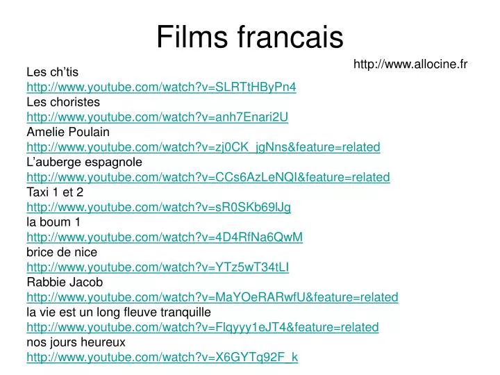 films francais