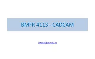 BMFR 4113 - CADCAM