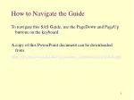 How to Navigate the Guide - slide 1
