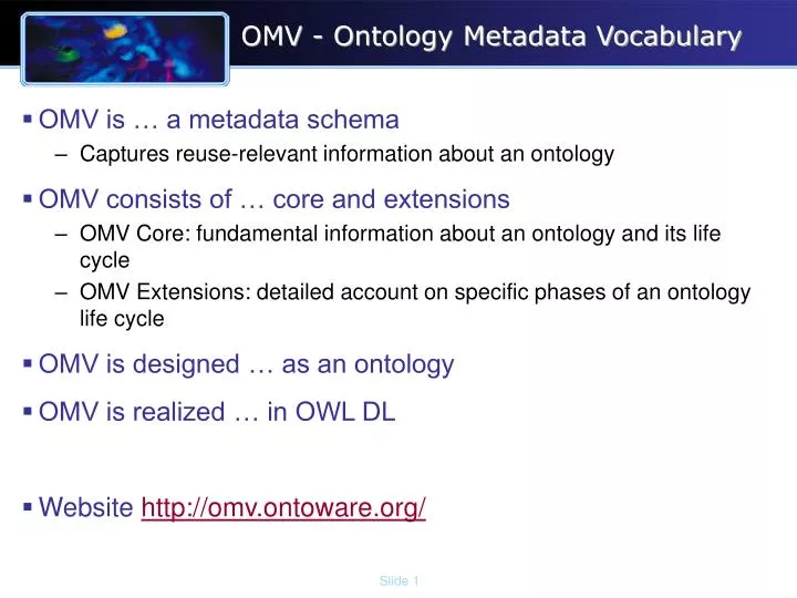 omv ontology metadata vocabulary