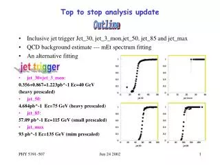Top to stop analysis update