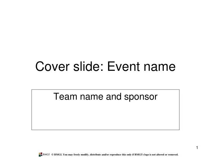 cover slide event name