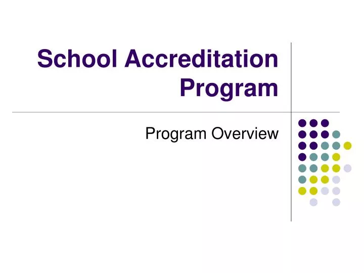 school accreditation program