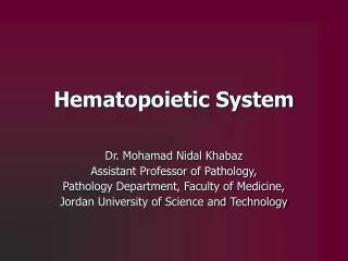 Hematopoietic System