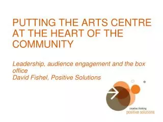 What makes a great arts centre?