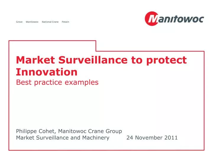 market surveillance to protect innovation