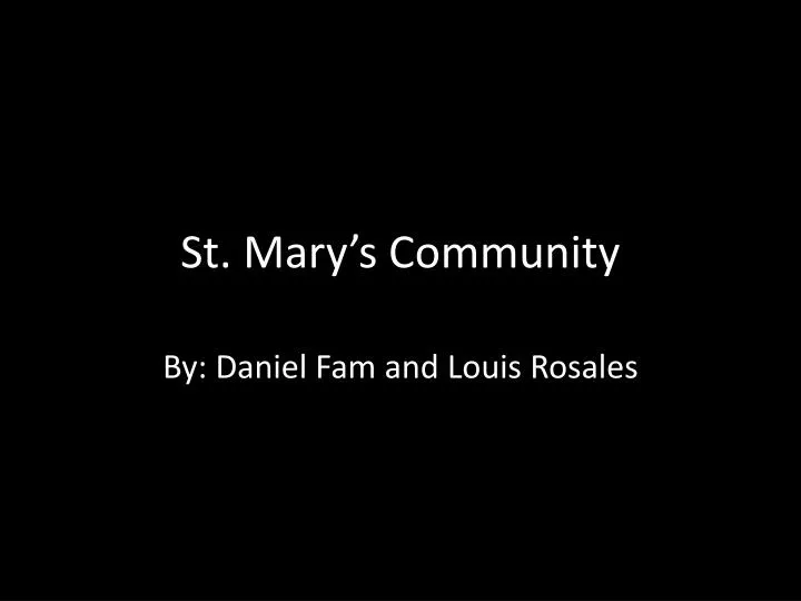 st mary s community