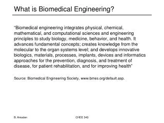 What is Biomedical Engineering?