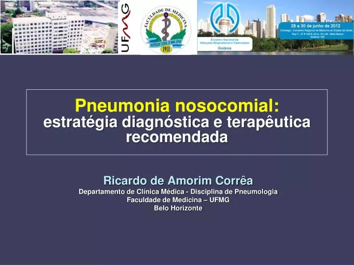 pneumonia nosocomial estrat gia diagn stica e terap utica recomendada