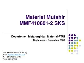Material Mutahir MMF410801-2 SKS