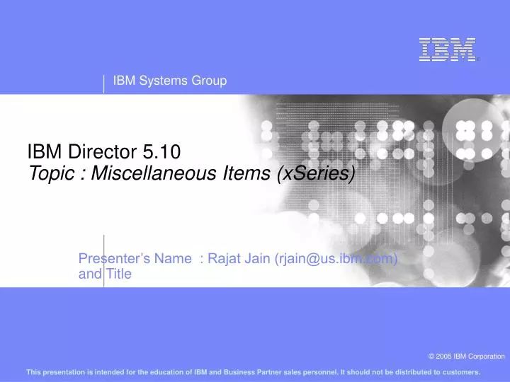 ibm director 5 10 topic miscellaneous items xseries