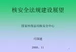 核安全法规建设展望 - slide 1