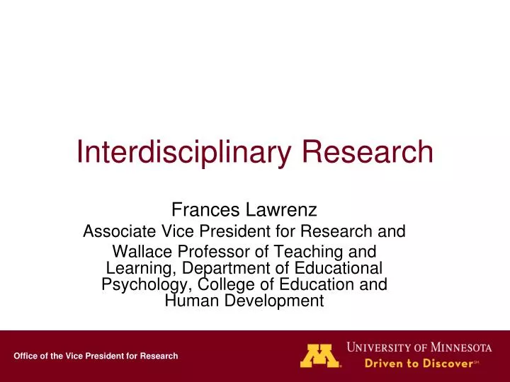 interdisciplinary research