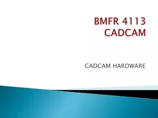 BMFR 4113 CADCAM