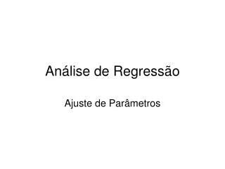 an lise de regress o