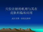 穴位注射的机理与其在 皮肤科临床应用 - slide 1
