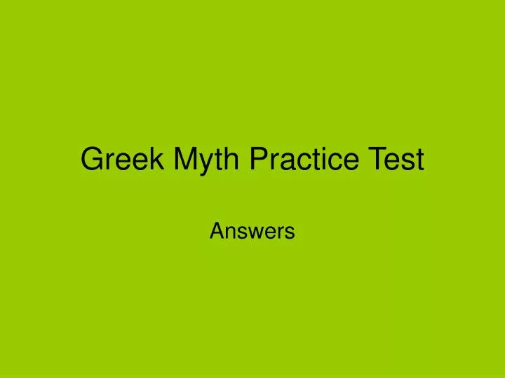 greek myth practice test