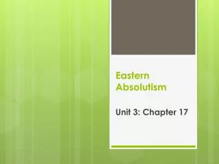 Eastern Absolutism