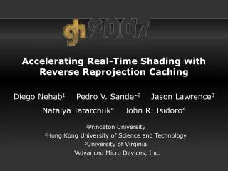 Accelerating Real-Time Shading with Reverse Reprojection Caching