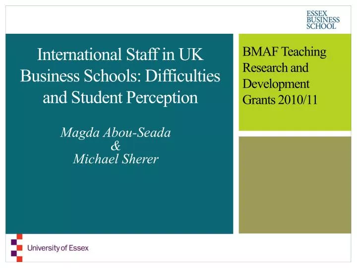 international staff in uk business schools difficulties and student perception