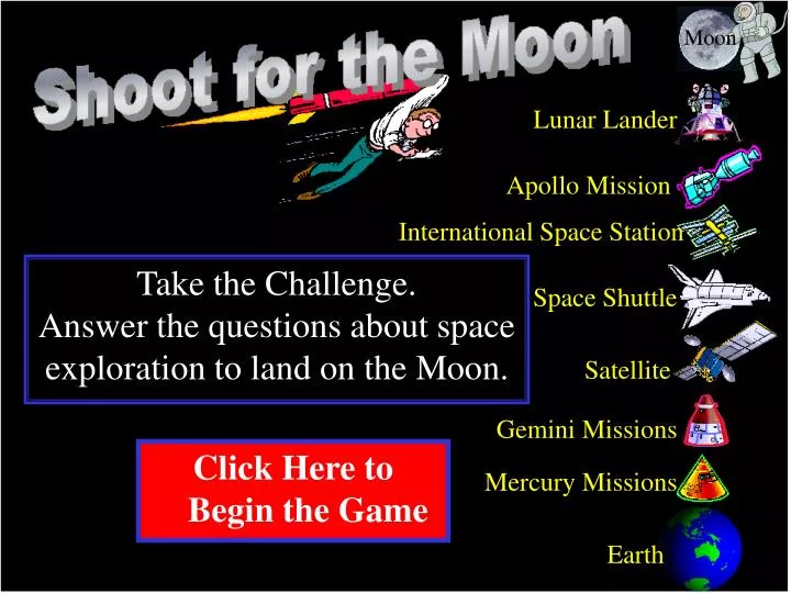 take the challenge answer the questions about space exploration to land on the moon