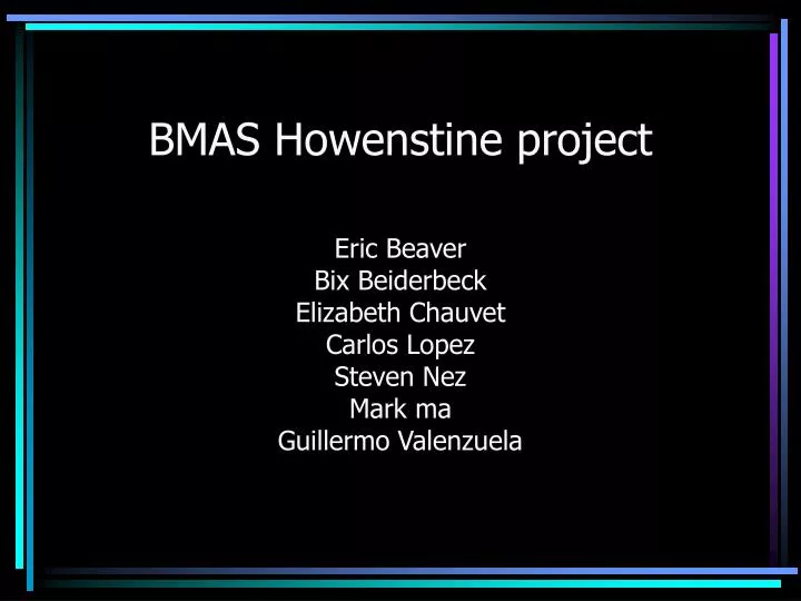 bmas howenstine project