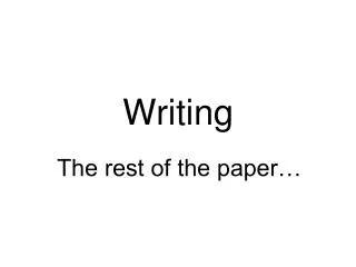 writing