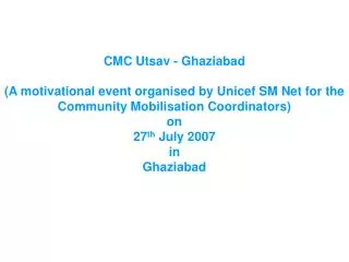 CMC Utsav - Ghaziabad