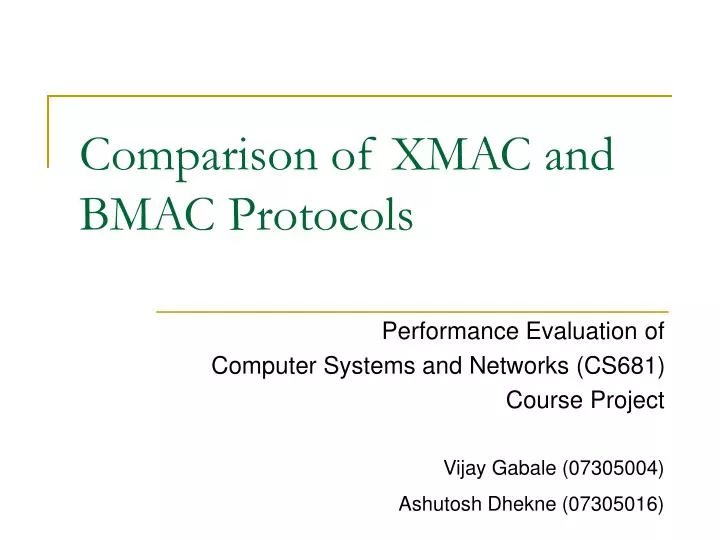 comparison of xmac and bmac protocols