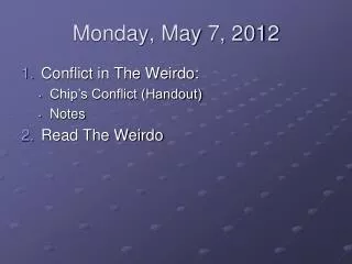 Monday, May 7, 2012