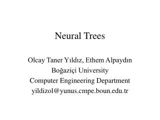 Neural Trees