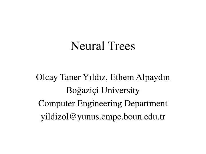 neural trees