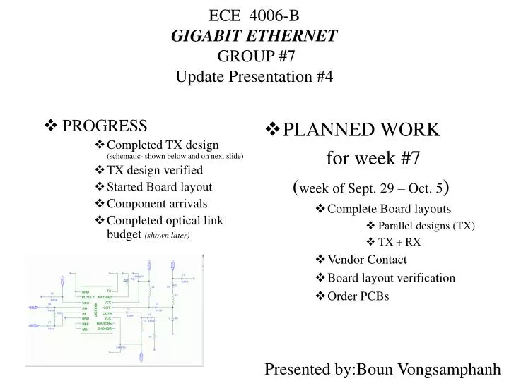 ece 4006 b gigabit ethernet group 7 update presentation 4