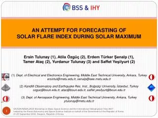 AN ATTEMPT FOR FORECASTING OF SOLAR FLARE INDEX DURING SOLAR MAXIMUM