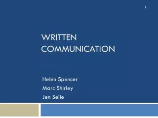 Written Communication