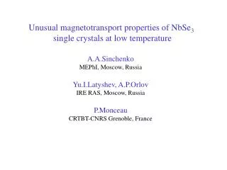 Unusual magnetotransport properties of NbSe 3 single crystals at low temperature