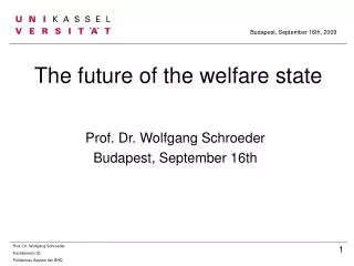 The future of the welfare state