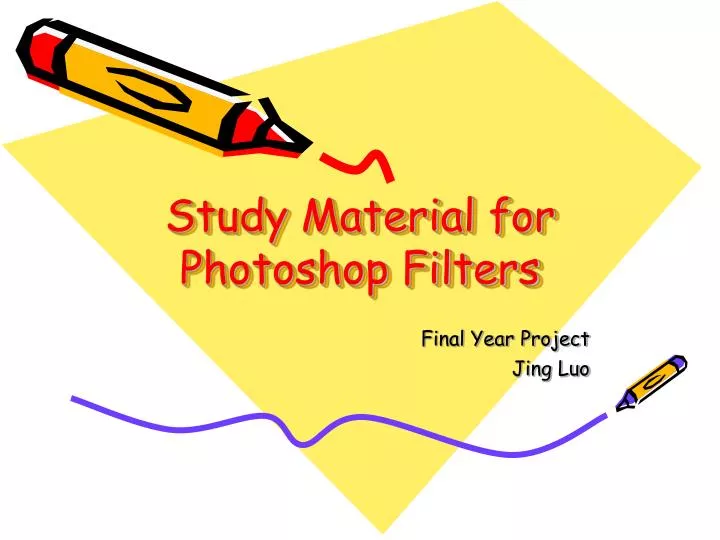 study material for photoshop filters