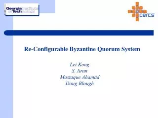 Re-Configurable Byzantine Quorum System