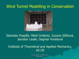 Wind Tunnel Modelling in Conservation