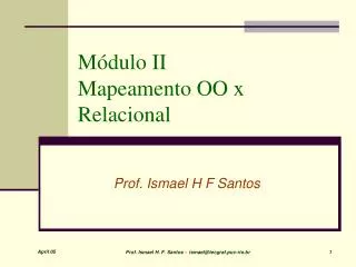 m dulo ii mapeamento oo x relacional