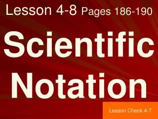 Lesson 4-8 Pages 186-190