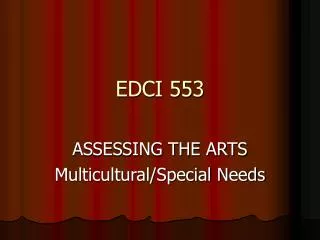 EDCI 553