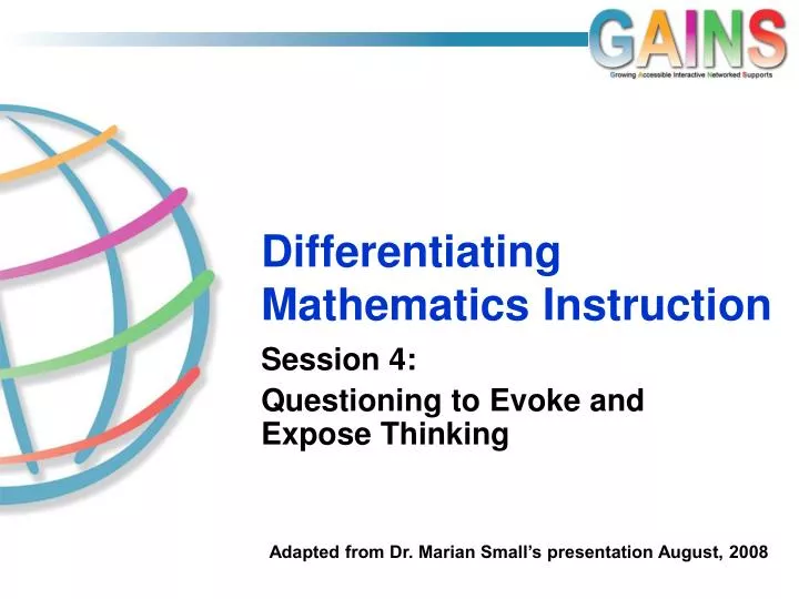 differentiating mathematics instruction