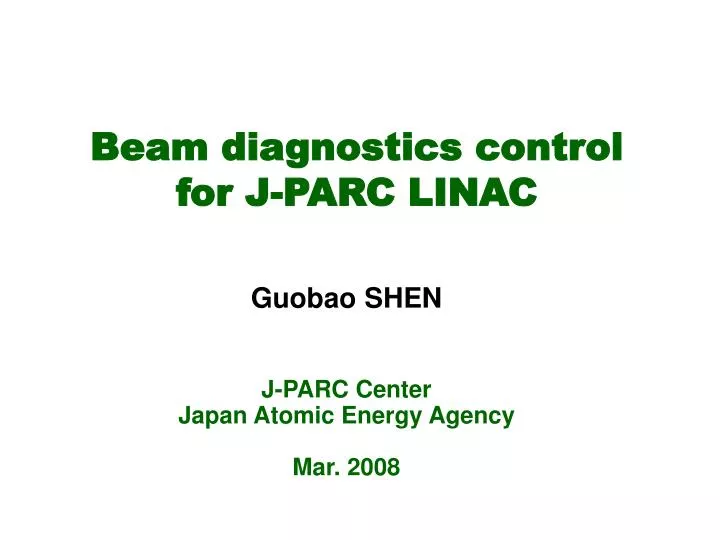 beam diagnostics control for j parc linac